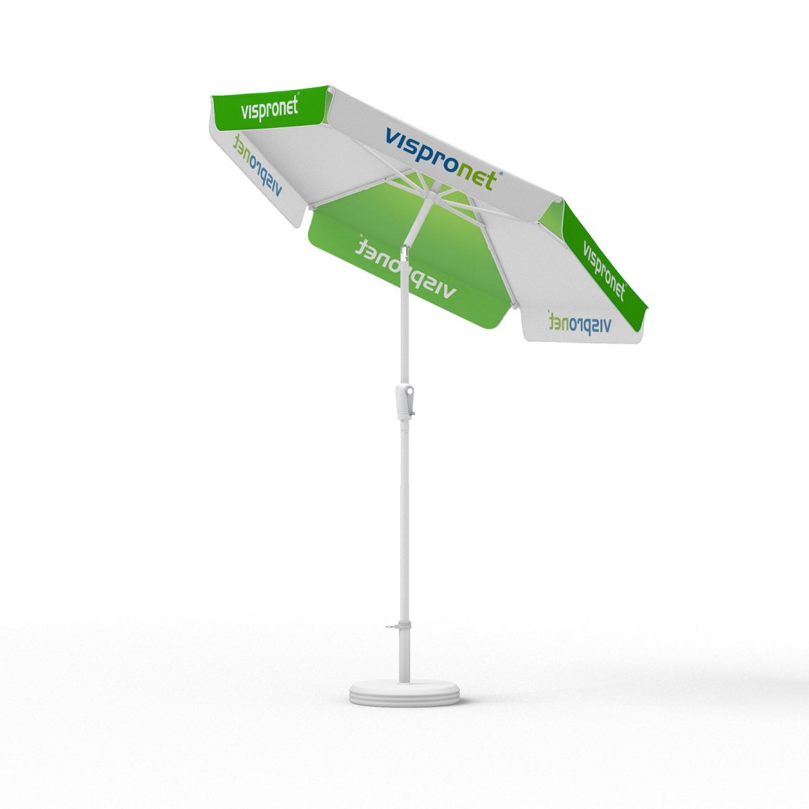 Petit parasol avec manivelle, ø 210 cm, toit orientable