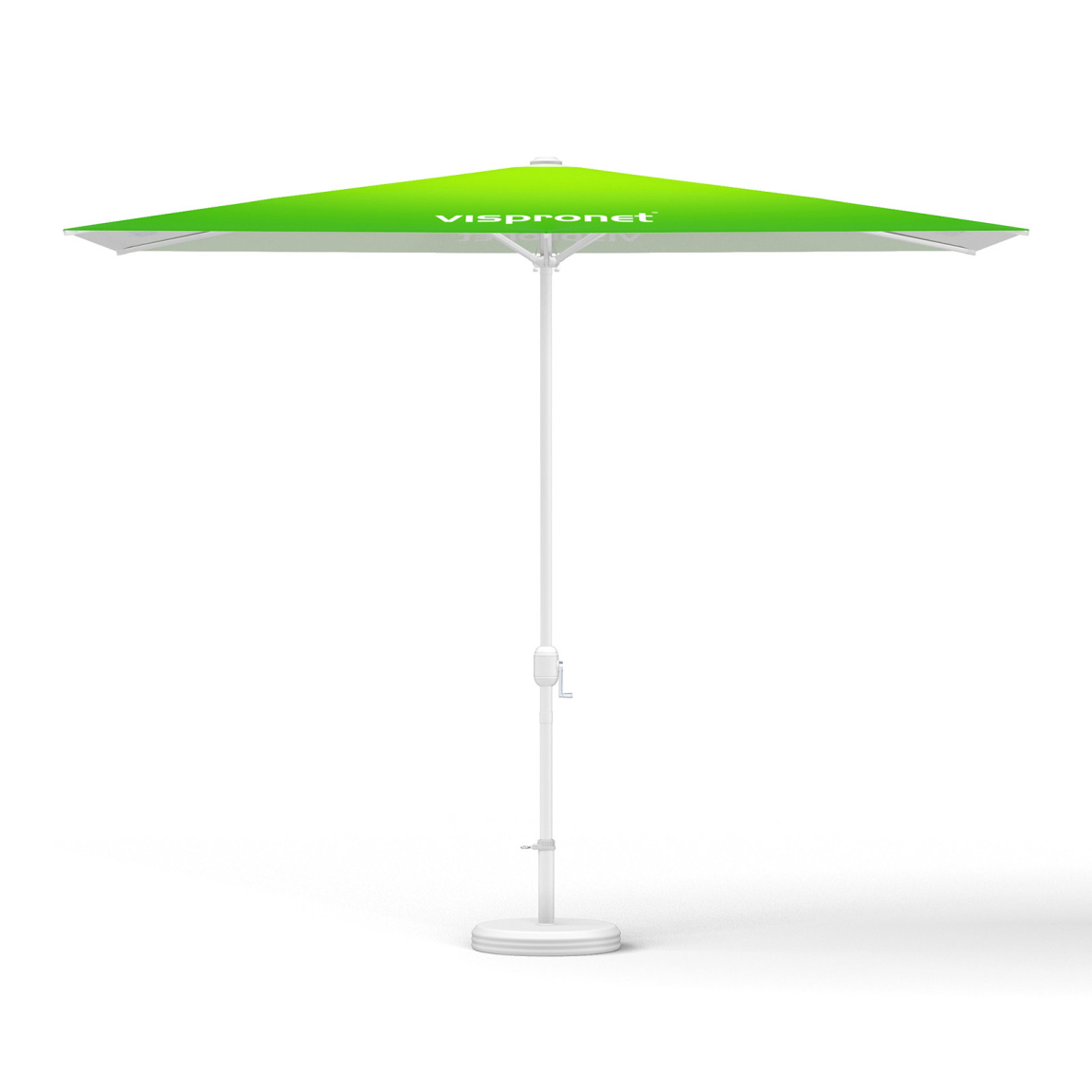 Petit parasol avec manivelle, rectangulaire, sans volant, 300 x 200 cm
