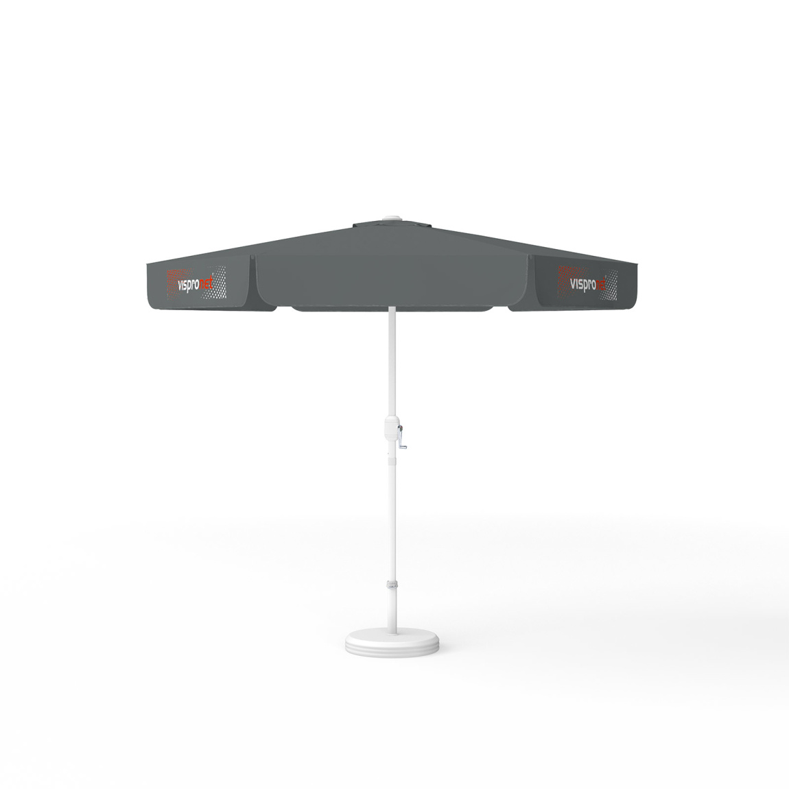 Parasol avec impression de logo, ø 250 cm, 3 volants imprimés