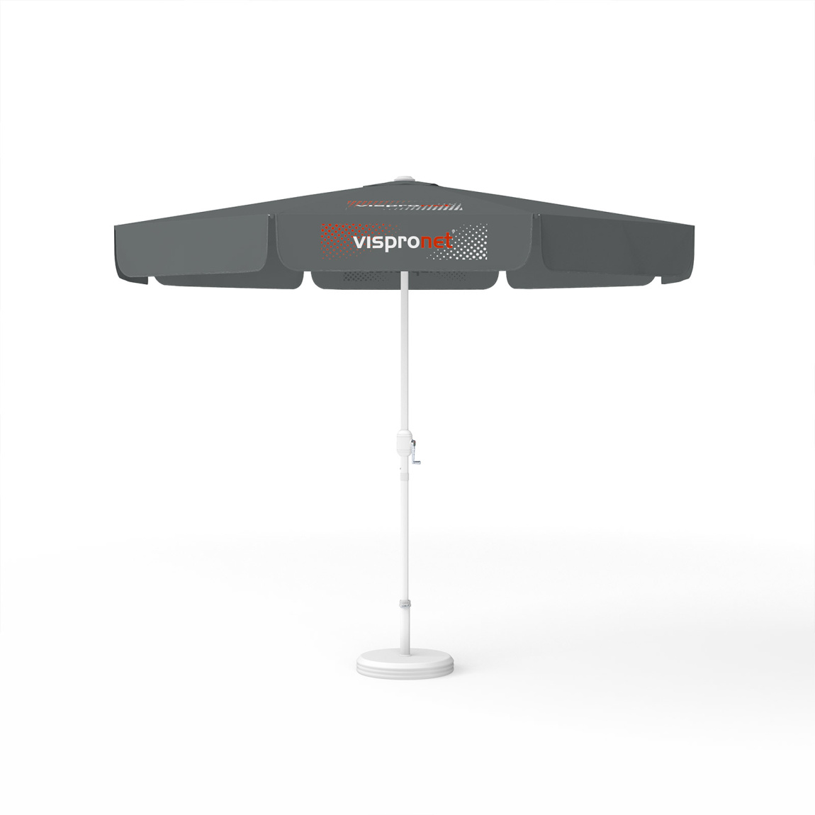 Parasol avec impression de logo, ø 300 cm, 2 segments imprimés