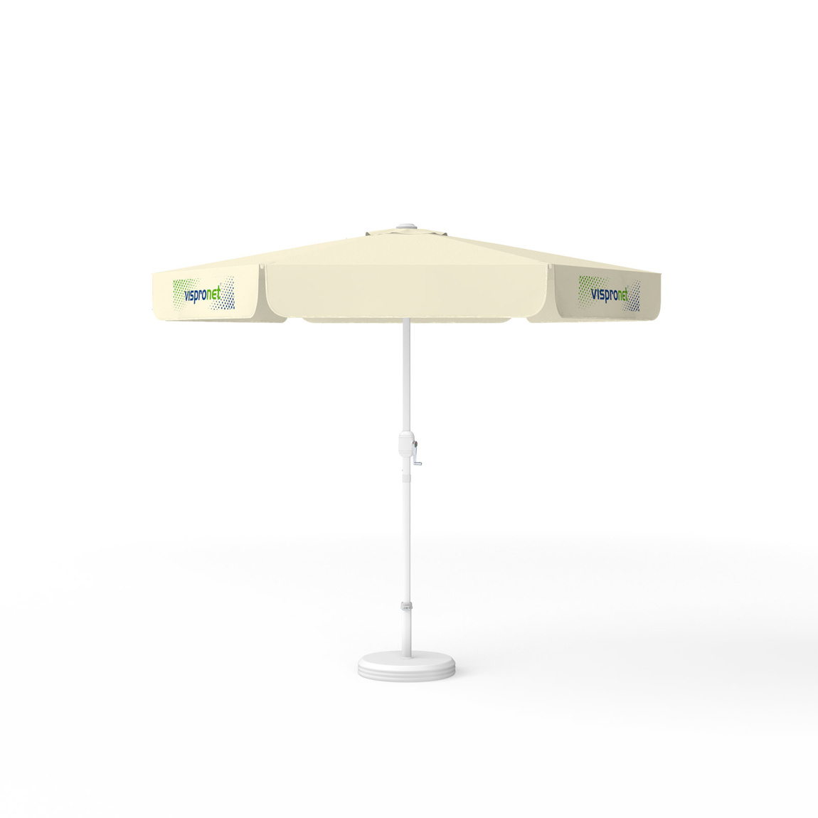 Parasol avec impression de logo, ø 250 cm, 3 volants imprimés