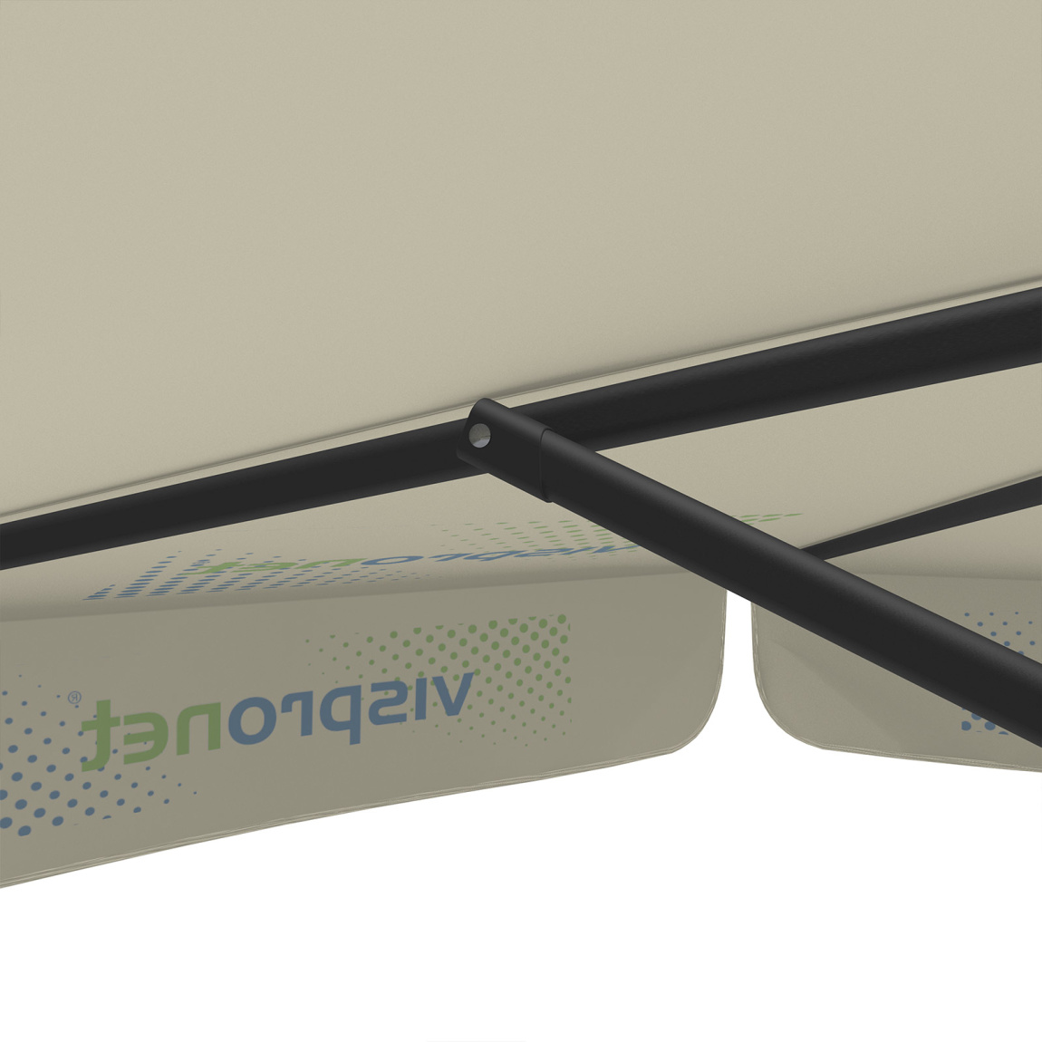 Parasol avec impression de logo, ø 250 cm, montants robustes