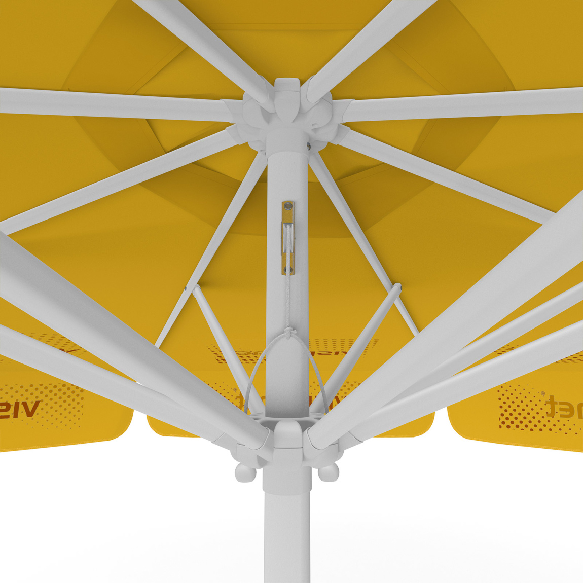Parasol avec impression de logo, ø 300 cm, détail de la poulie