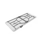 Table pliante, structure pliable, plateau de table rabattable