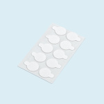 Pastilles transparentes, adhésives, ø 15 mm -plaquette de 10 pièces