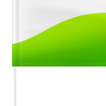 Petite drapeau avec cordelette, détail en bas : cordelette pour fixation