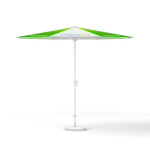 Petit parasol avec manivelle, ø 300 cm, sans volant, structure blanche