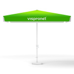 Petit parasol avec manivelle, carré, 300 x 300 cm