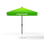 Petit parasol avec manivelle, carré, 250 x 250 cm