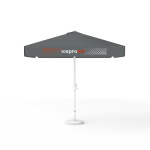 Parasol avec impression de logo, 250 x 250 cm, tous les 4 volants imprimés avec 1 motif