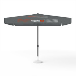 Parasol avec impression de logo, 300 x 300 cm, 2 segments imprimés
