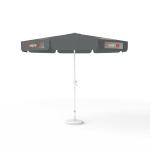Parasol avec impression de logo, ø 300 cm, 4 segments imprimés en alternance avec 2 motifs