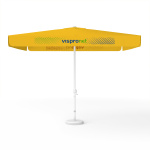 Parasol avec impression de logo, 300 x 300 cm, 2 volants imprimés