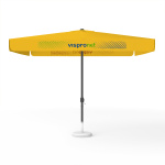 Parasol avec impression de logo, 300 x 300 cm, 2 volants imprimés