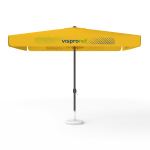 Parasol avec impression de logo, 300 x 300 cm, tous les 4 segments imprimés avec 1 motif