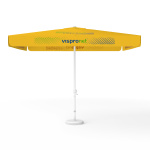 Parasol avec impression de logo, 300 x 300 cm, 4 segments imprimés en alternance avec 2 motifs