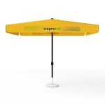 Parasol avec impression de logo, 300 x 300 cm, tous les 4 segments imprimés avec 1 motif