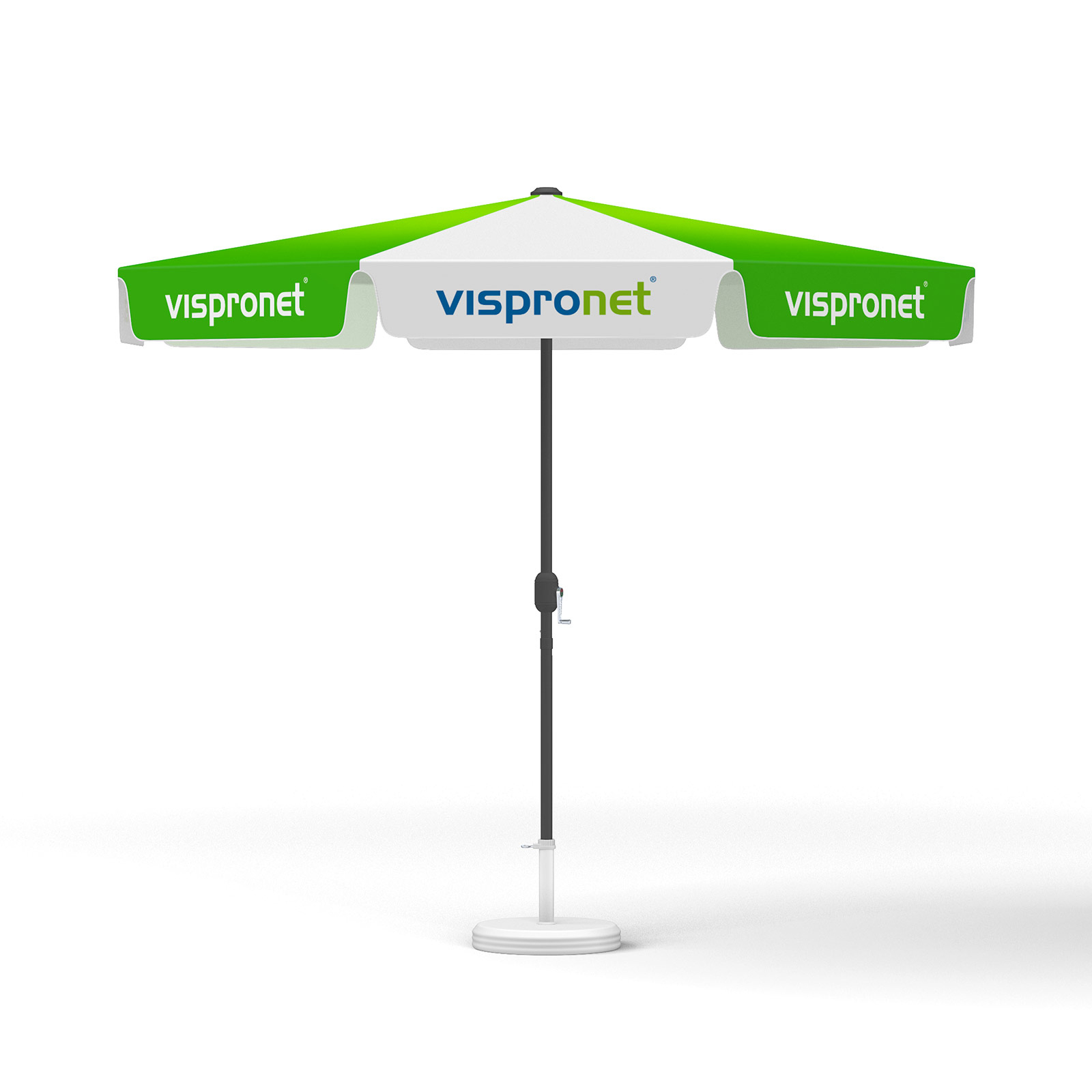 Petit parasol avec manivelle, ø 300 cm, structure anthracite