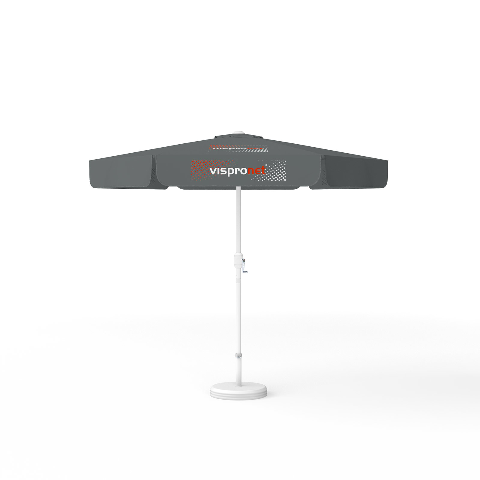 Parasol avec impression de logo, ø 250 cm, 3 segments imprimés