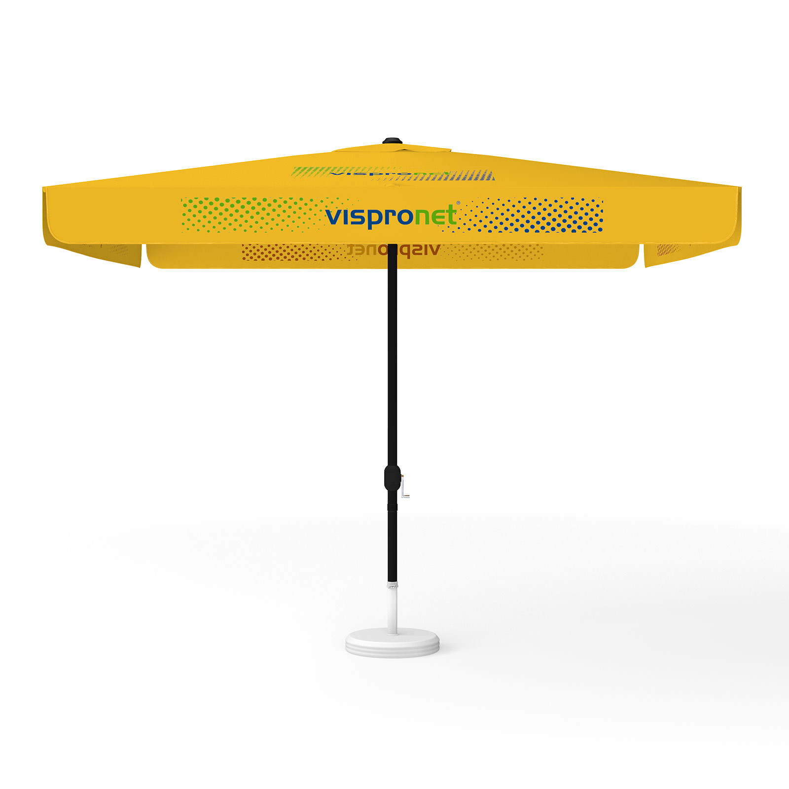 Parasol avec impression de logo, 300 x 300 cm, les 4 segments imprimés avec 1 motif