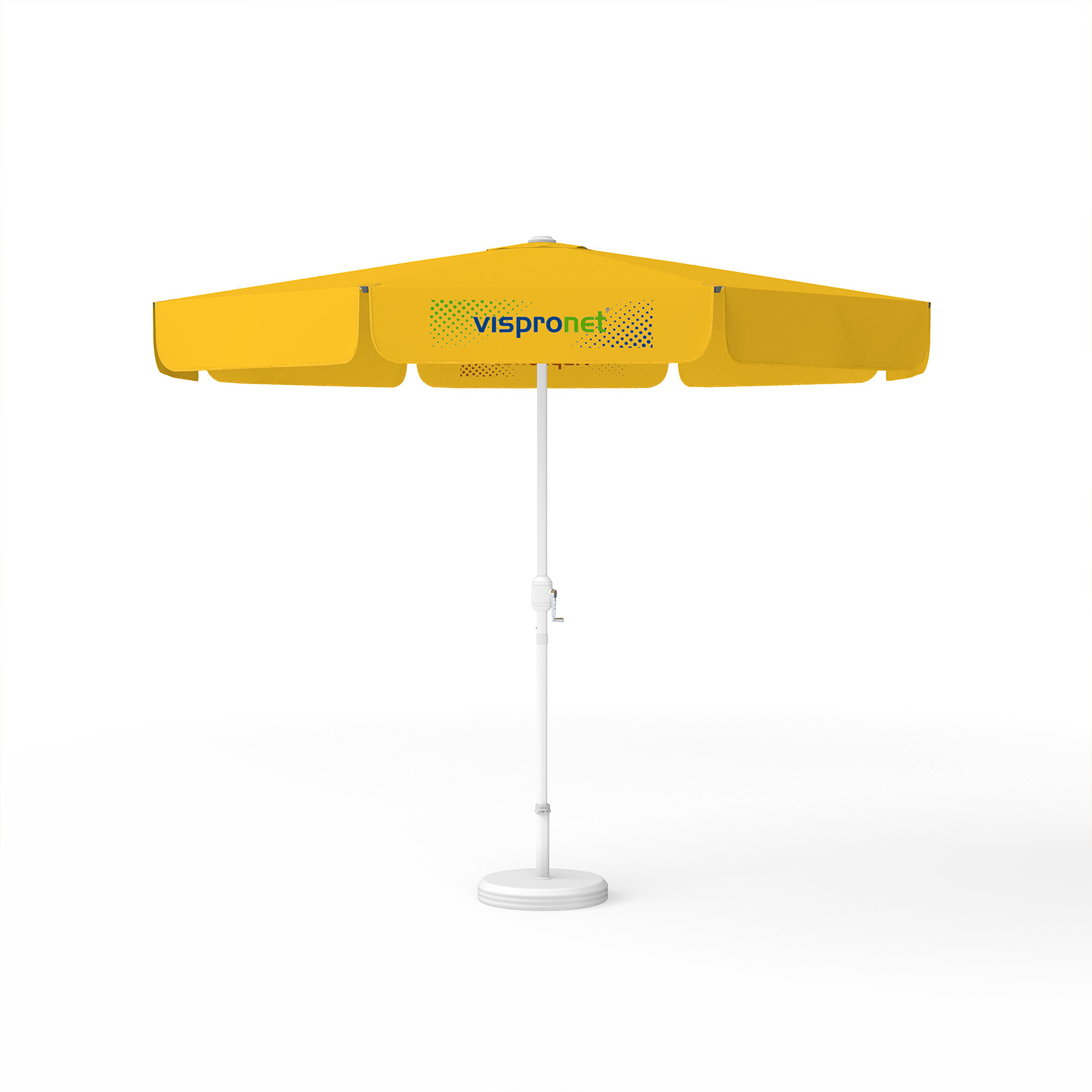 Parasol avec impression de logo, ø 300 cm, 2 volants imprimés