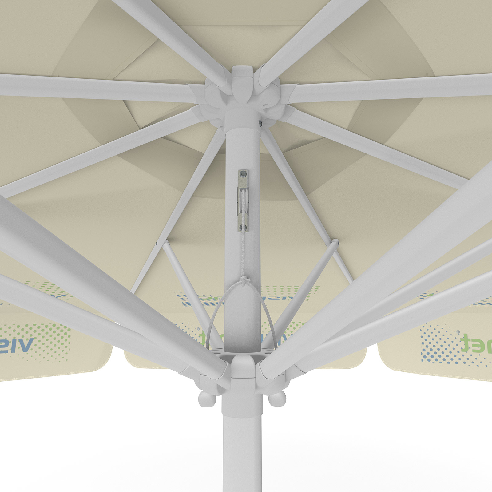 Parasol avec impression de logo, ø 300 cm, détail de la poulie