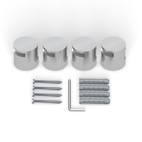 Entretoise fendue acier inox ø 25 mm/25 mm, ép. plaque 2-5 mm, lot de 4