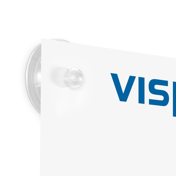 Petits drapeaux avec 4 ventouses, détail de la ventouse