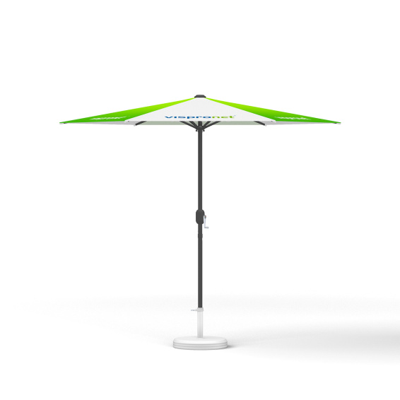 Petit parasol avec manivelle, ø 250 cm, sans voalnt, structure anthracite