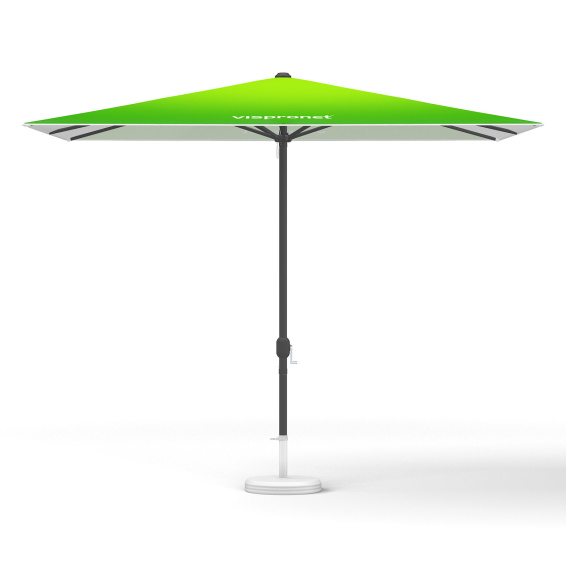 Parasol avec manivelle, carré, sans volant, 300 x 300 cm