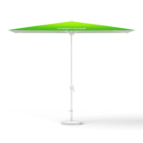 Petit parasol avec manivelle, rectangulaire, sans volant, 300 x 200 cm