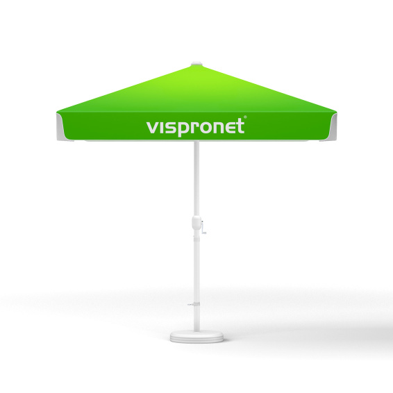 Petit parasol avec manivelle, carré, 250 x 250 cm