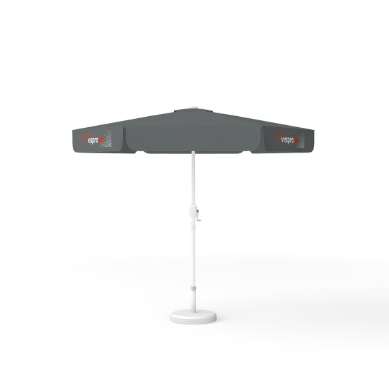 Parasol avec impression de logo, ø 250 cm, 3 volants imprimés