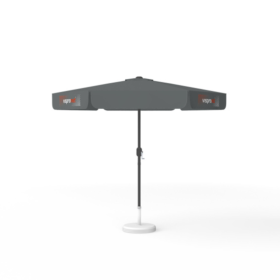 Parasol avec impression de logo, ø 250 cm, 3 volants imprimés