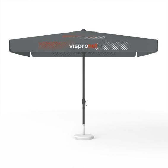 Parasol avec impression de logo, 300 x 300 cm, 2 segments imprimés