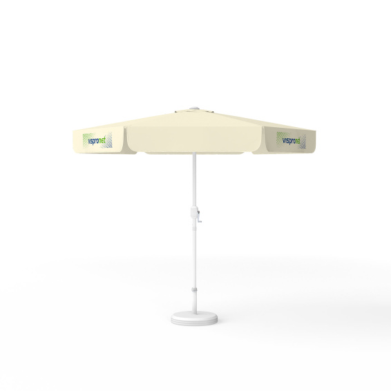 Parasol avec impression de logo, ø 250 cm, 3 volants imprimés