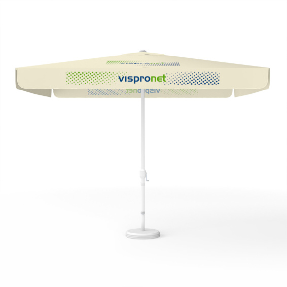 Parasol avec impression de logo, 300 x 300 cm, 2 segments imprimés