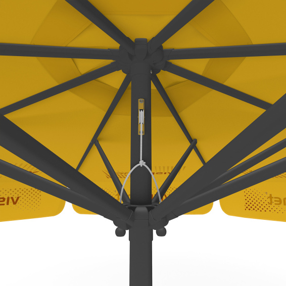 Parasol avec impression de logo, ø 300 cm, détail de la poulie