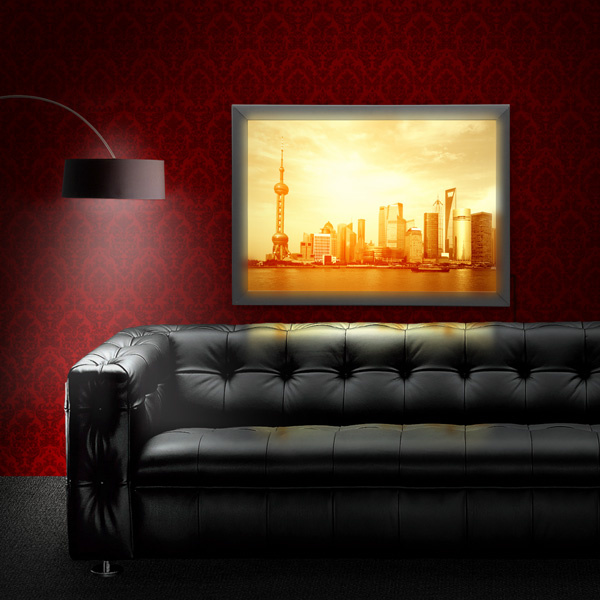 Cadre clic-clac avec visuel en Film Backlit au format paysage