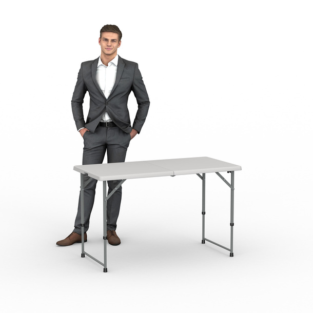 Table pliante rectangulaire, 121 x 60 x 74 cm