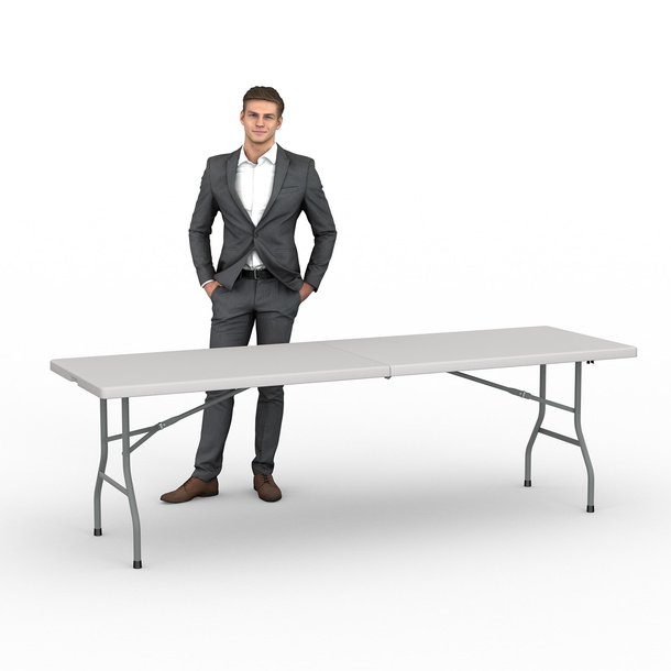 Table pliante rectangulaire, 180 x 75 x 74 cm