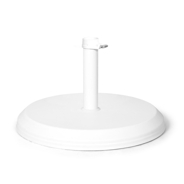 Pied en béton plastifié blanc ø 50 cm / 30 kg pour tubes ø 25 mm