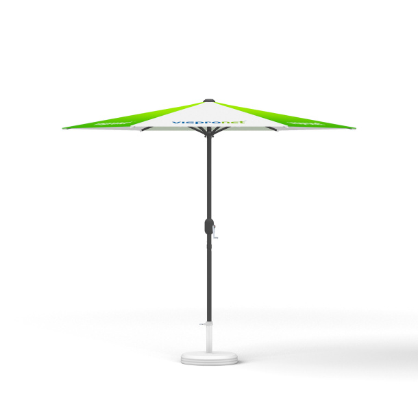 Petit parasol avec manivelle, ø 250 cm, sans voalnt, structure anthracite