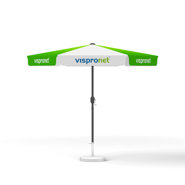 Petit parasol avec manivelle, ø 250 cm, structure anthracite