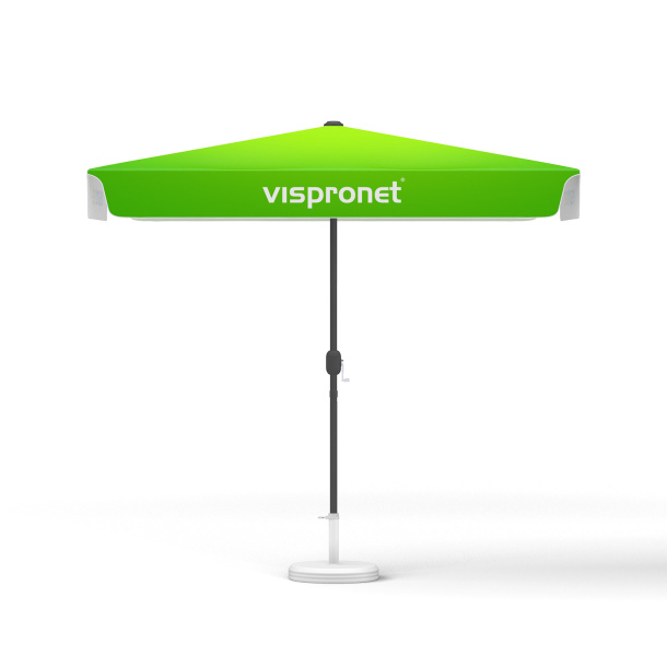 Petit parasol avec manivelle, rectangulaire, 250 x 180 cm
