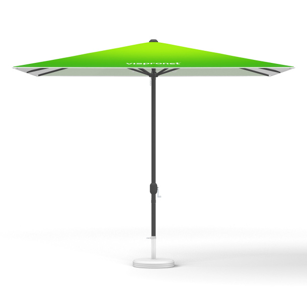 Parasol avec manivelle, carré, sans volant, 300 x 300 cm