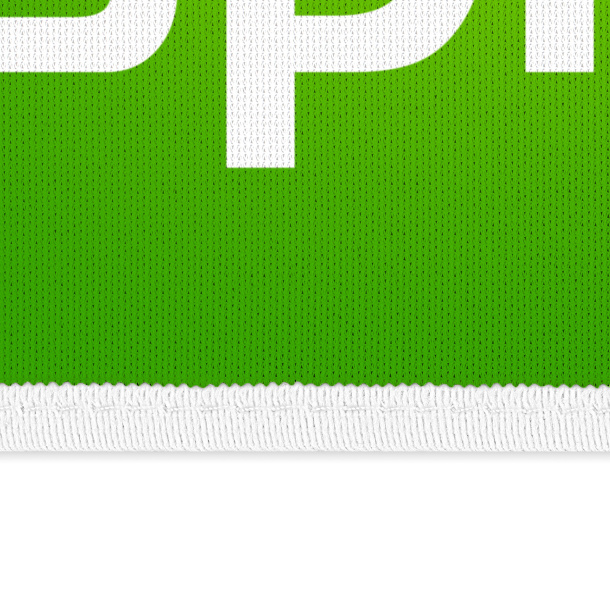 Volant avec liséré blanc