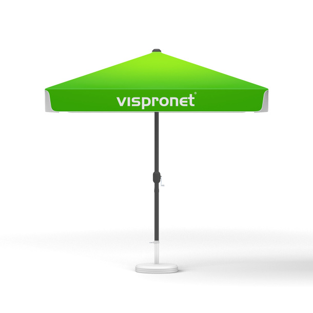 Petit parasol avec manivelle, carré, 250 x 250 cm