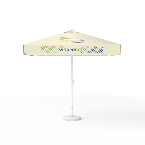 Parasol avec impression de logo, 250 x 250 cm, 2 segments imprimés