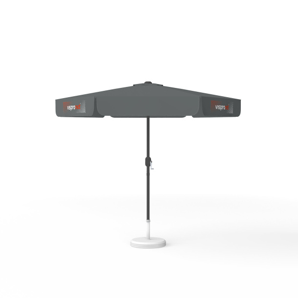 Parasol avec impression de logo, ø 250 cm, 3 volants imprimés